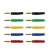 10pcs 2.5mm Banana Plug Gold Plated Banana Pin Electrical Connector Accessories Q.10006 (Color : 5 Colors x 2) view 1