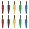 10pcs 2.5mm Banana Plug Gold Plated Banana Pin Electrical Connector Accessories Q.10006 (Color : 5 Colors x 2) view 2