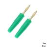 100PCS 2MM Plugs Gold Plated Musical Speaker Cable Wire Pin Banana Plug Connectors (Color : Green) view 2