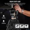 NEEWER Video Tripod Fluid Head w/ 6 Level Dynamic Counterbalance, 4 Level Pan/Tilt Damping, Handle, 75mm Base, Metal Heavy Duty QR Plate Compatible with DJI RS Gimbals, Max Load 18lb, TH45 view 4