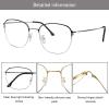 LAMBBAA Accessories Glasses Titanium Frame Glasses Classic Computer Flexible Anti Eyestrain For Men Women(silver,+2.00Magnification) view 2