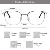 LAMBBAA Accessories Glasses Titanium Frame Glasses Classic Computer Flexible Anti Eyestrain For Men Women(silver,+2.00Magnification) view 3