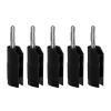 WUZDPRCJ 5PCS 4MM Copper Nickel Plated Banana Plug Inserted 4mm Banana Plug Connector Stackable Screw Fixation J.10032 (Color : 5 Black) view 2