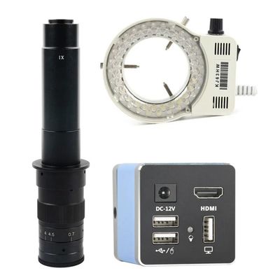 Microscope Accessories Kit Microscope Camera IMX335 5.0MP HD 1080P Phone PCB Soldering Measurement Video Microscope Camera U Disk Storage Video Recorder C mount Camera Microscope Slides ( Color : 300x