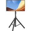 FORGING MOUNT Tripod Portable Floor TV Stand,Foldable Stand Height Adjustable for Portable Display Floor TV Stand 26-65" Flat Screen/Curved TVs, Holds Up to 77lbs view 1