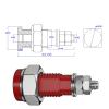 5PCS 4MM Banana Socket Binding Post Nut Banana Plug Jack Electrical Connector Terminal Test Hole J.40021 (Color : 5 red) view 2