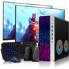 TechMagnet HP G3 Desktop RGB Computer PC Intel i7-6th Gen, 16GB DDR4 Ram 512GB SSD, Dual 24-inch Monitor, RGB Speaker, Gaming Keyboard Mouse, 2X ARGB Fan WiFi, Windows 11 Pro (Renewed) view 1