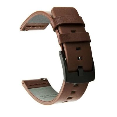 AMSOH 18 20 22mm Italy Oily Leather Watchband for Garmin Vivoactive 3 vivoactive 4/4S Sport Quick Release Watch Band Wrist Belt Strap (Color : C, Size : 22mm For Vivoactive 4)