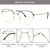 LAMBBAA Accessories Glasses Titanium Frame Glasses Classic Computer Flexible Anti Eyestrain For Men Women(gold,+2.25Magnification) view 2