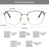 LAMBBAA Accessories Glasses Titanium Frame Glasses Classic Computer Flexible Anti Eyestrain For Men Women(gold,+2.25Magnification) view 3