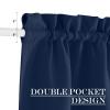NICETOWN Navy Privacy French Door Small Window Curtains for Privacy view 3