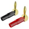 10PCS(5 Pairs) 24K Gold Plated Banana Connector 90 Degree Banana Plug view 2