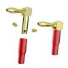 10PCS(5 Pairs) 24K Gold Plated Banana Connector 90 Degree Banana Plug view 4