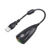 BEIDUOYANG 5HV2 USB External Sound Card with 3.5mm USB Adapter Headset Portable 7.1Sound Card No Driver Needed Converter USB External Sound Card, Black view 1