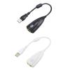 BEIDUOYANG 5HV2 USB External Sound Card with 3.5mm USB Adapter Headset Portable 7.1Sound Card No Driver Needed Converter USB External Sound Card, Black view 3