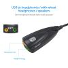 BEIDUOYANG 5HV2 USB External Sound Card with 3.5mm USB Adapter Headset Portable 7.1Sound Card No Driver Needed Converter USB External Sound Card, Black view 4