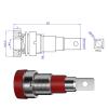 WUZDPRCJ 10pcs 4mm Banana Socket Binding Post Nut Banana Plug Jack Electrical Connector Terminal Test Hole J.40012 (Color : 5 red 5 Black) view 3