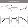 LAMBBAA Accessories Glasses Titanium Frame Glasses Classic Computer Flexible Anti Eyestrain For Men Women(white,+2.25Magnification) view 2