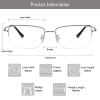 LAMBBAA Accessories Glasses Titanium Frame Glasses Classic Computer Flexible Anti Eyestrain For Men Women(white,+2.25Magnification) view 3