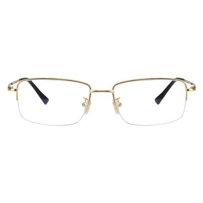 LAMBBAA Accessories Glasses Titanium Frame Glasses Classic Computer Flexible Anti Eyestrain For Men Women(gold,+1.00Magnification)