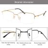 LAMBBAA Accessories Glasses Titanium Frame Glasses Classic Computer Flexible Anti Eyestrain For Men Women(gold,+1.00Magnification) view 2