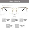 LAMBBAA Accessories Glasses Titanium Frame Glasses Classic Computer Flexible Anti Eyestrain For Men Women(gold,+1.00Magnification) view 3