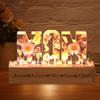 Certykllp Personalized Dry Flower Mom Night Light with Name Custom Pressed Dried Flowers Lamp Resin Art Letter Led Lights Mom Flower Lamp Customized Gift for Mom Grandma Wife (Resin Dry Flower-1) view 2
