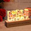Certykllp Personalized Dry Flower Mom Night Light with Name Custom Pressed Dried Flowers Lamp Resin Art Letter Led Lights Mom Flower Lamp Customized Gift for Mom Grandma Wife (Resin Dry Flower-1) view 3