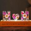 Certykllp Personalized Dry Flower Mom Night Light with Name Custom Pressed Dried Flowers Lamp Resin Art Letter Led Lights Mom Flower Lamp Customized Gift for Mom Grandma Wife (Resin Dry Flower-2) view 1