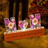 Certykllp Personalized Dry Flower Mom Night Light with Name Custom Pressed Dried Flowers Lamp Resin Art Letter Led Lights Mom Flower Lamp Customized Gift for Mom Grandma Wife (Resin Dry Flower-2) view 3