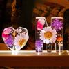 Certykllp Personalized Dry Flower Mom Night Light with Name Custom Pressed Dried Flowers Lamp Resin Art Letter Led Lights Mom Flower Lamp Customized Gift for Mom Grandma Wife (Resin Dry Flower-2) view 4