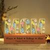Personalized Birth Month Flower Acrylic MOM Night Light Custom Birth Month Flower Lamp for Mothers Day, Mommy Gift, Mothers Day Christmas Birthday Gifts for Mom, Mothers Day Decor view 2