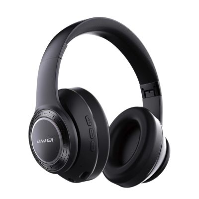 AWEI Over Ear Bluetooth HeadphonesLightweight Headphones 12 Hours of Play Time Stereo Headphones with Soft Protein Earpads for Cellphone/TV/PC/Home Office Blue Tooth Head Phone (Black)