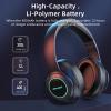 AWEI Over Ear Bluetooth HeadphonesLightweight Headphones 12 Hours of Play Time Stereo Headphones with Soft Protein Earpads for Cellphone/TV/PC/Home Office Blue Tooth Head Phone (Black) view 3