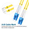 Lebrudos 5Pcs 1 Meter Fiber Optic Patch Cord LC UPC to LC UPC, Duplex Single Mode Fiber Cable Jumper OS2 G652D 9/125m, 1310nm/1550nm LSZH 3.0mm view 4