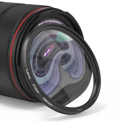 ZGYDNM Vortex 49mm 52mm 55mm 58mm 62mm 67mm Camera Filter Soft Light Camera Photography UV CPL Lens Transparent Glass Blur Effect Digital SLR Camera (Size : Add 49mm Adapter, Color : 58mm Swirl)