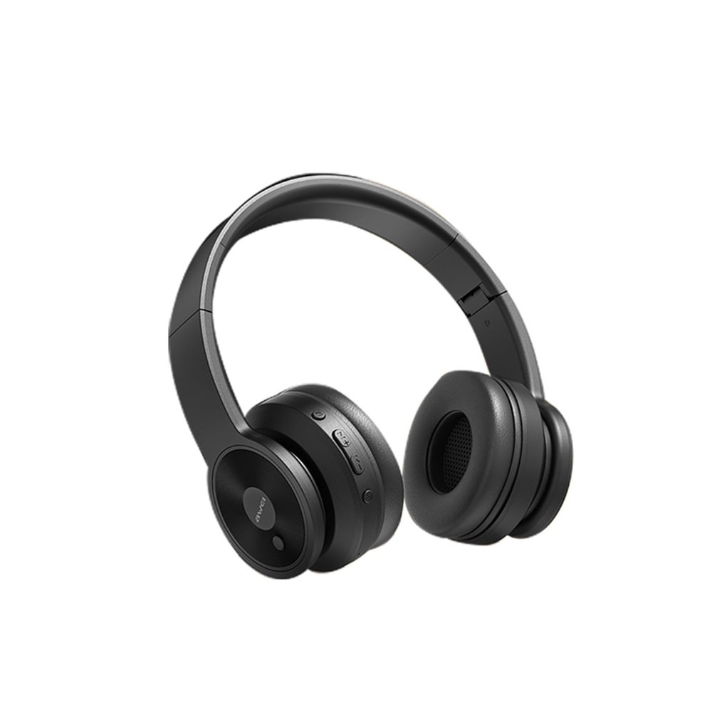 AWEI Noise Cancelling Headphones BluetoothHeadphones Bluetooth24H Playtime,Hi-Res Audio Deep Bass Comfort Fit Ear Cups for Travel, Home Office Over The Ear Headphones Black