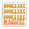 (3Pcs) BookScare Magical Sticker Funny Reading Books Sticker Decal Decorate Books, Laptops, Water Bottles,Tumbler, Kindle,Funny Bookish Waterproof Vinyl Stickers Size 3" x 2.5" Inch view 1