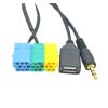 ImBros 1Pcs Car 3.5mm Rad1o 2in1 AUX USB Cable A-dio Dual Interface Wiring Input Cable view 2