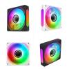 BEIDUOYANG 120mm 5V ARGB Cooling Fan PC Computer Case Heatsink PWM Temperature Control Radiator for Cabinet Fan 5V 3-pin ARGB Lighting Quiet PWM, White, clockwise view 3