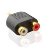 YS0911 Portable Gold-Plated 3.5mm Stereo Plug to 2RCA(Red+White) Female Connector Adapter for Phone Notebook Desktop 3.5 Mm to Connecting Cable view 4
