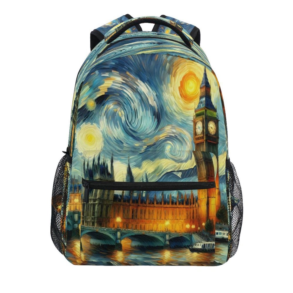 ALAZA Cityscape Big Ben Backpack Daypack School Bag Travel Shoulder Bag for Students Boys Girls