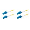 SpeedyFiberTX 2-Pack 150 Feet LC/UPC to LC/UPC 3.0mm Simplex Yellow Riser OFNR Fiber Patch Cable, Corning SMF-28 Singlemode 9/125um OS1/OS2 Compatible Ultra Optical Fiber view 1