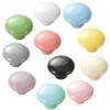 Ceramic Door Knobs,Ceramic Cabinet Knobs, 5 pcss Round Mushroom s, Ceramic Round Pulls for Drawer Closet Dresser Cupboard Wardrobe Furniture Door Kitchen (Color : Black) view 4