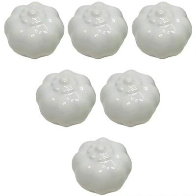 Ceramic Door Knobs,Ceramic Cabinet Knobs, 6 pcs Modern Cabinet Kitchen Cupboard Closet Handle Door, Pumpkins Furniture Handles (Color : White)