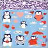 Penguin Love Stickers by Violette Stickers, White view 1