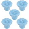 Ceramic Door Knobs,Ceramic Cabinet Knobs, 5 PCS Flower Shapes Cabinet Drawer Pulls Kitchen Drawer Pull Handles Door Knob for Dresser Cupboard Wardrobe Kitchen Floral Door Pull Handle Home Decor ( Colo view 1