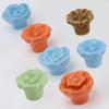 Ceramic Door Knobs,Ceramic Cabinet Knobs, 5 PCS Flower Shapes Cabinet Drawer Pulls Kitchen Drawer Pull Handles Door Knob for Dresser Cupboard Wardrobe Kitchen Floral Door Pull Handle Home Decor ( Colo view 4