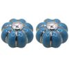 Ceramic Door Knobs,Ceramic Cabinet Knobs, 2 pcs Cabinet Door Pull Furniture Hardware Pumpkins, Pull Handle for Drawer Modern Kitchen Cabinet Dresser Knob (Color : Blue) view 1