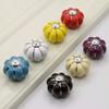 Ceramic Door Knobs,Ceramic Cabinet Knobs, 2 pcs Cabinet Door Pull Furniture Hardware Pumpkins, Pull Handle for Drawer Modern Kitchen Cabinet Dresser Knob (Color : Blue) view 3